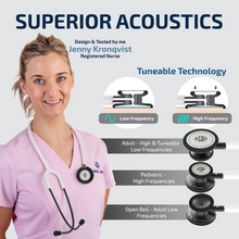 BJÖRN HALL Stethoscope Matte Black White Tubing