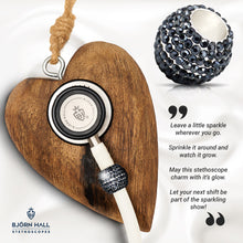 BJÖRN HALL Stethoscope Charm Ring | Blue Moon Crystal - Silver