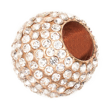 BJÖRN HALL Stethoscope Charm Ring | Diamond Crush Crystal - Rose Gold