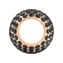 BJÖRN HALL Stethoscope Charm Ring | Ebony Beauty Crystal - Rose Gold
