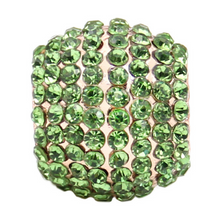 BJÖRN HALL Stethoscope Charm Ring | Green Green Grass of Home Crystal - Rose Gold