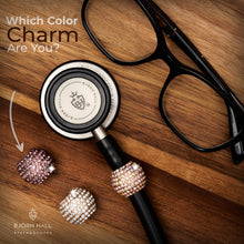 BJÖRN HALL Cardiology Stethoscope Charm Ring | Rainbow Delight Crystal - Rose Gold