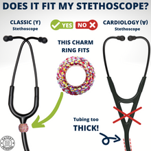 BJÖRN HALL Stethoscope Charm Ring | Rubylicious Crystal - Rose Gold