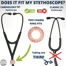 BJÖRN HALL Cardiology Stethoscope Charm Ring | Rubylicious Crystal - Rose Gold