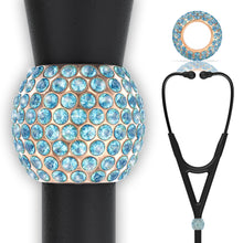 BJÖRN HALL Cardiology Stethoscope Charm Ring | Under The Sea Crystal - Rose Gold