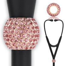 BJÖRN HALL Cardiology Stethoscope Charm Ring | Violet Kiss Crystal - Rose Gold