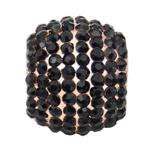 BJÖRN HALL Stethoscope Charm Ring | Ebony Beauty Crystal - Rose Gold