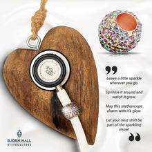 BJÖRN HALL Cardiology Stethoscope Charm Ring | Twilight Dream Crystal - Rose Gold