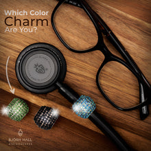 BJÖRN HALL Cardiology Stethoscope Charm Ring | Under The Sea Crystal - Rose Gold