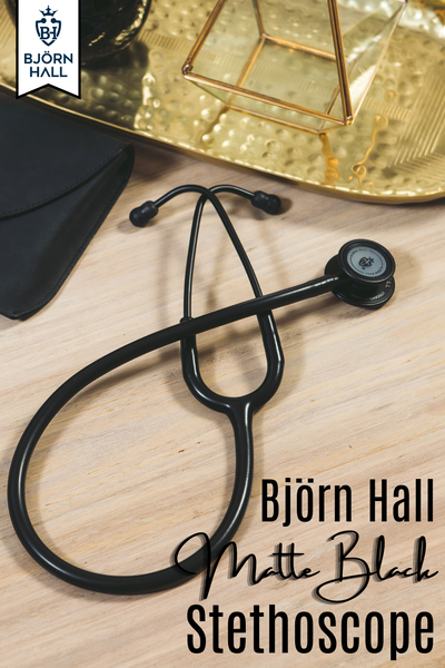 Bjorn Hall Matte Black Stethoscope, Perfect For Nurses and EMT!
