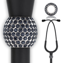 BJÖRN HALL Stethoscope Charm Ring | Blue Moon Crystal - Silver