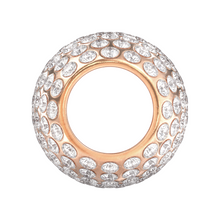 BJÖRN HALL Stethoscope Charm Ring | Diamond Crush Crystal - Rose Gold