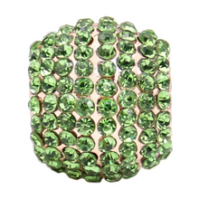 BJÖRN HALL Cardiology Stethoscope Charm Ring | Green Green Grass of Home Crystal - Rose Gold