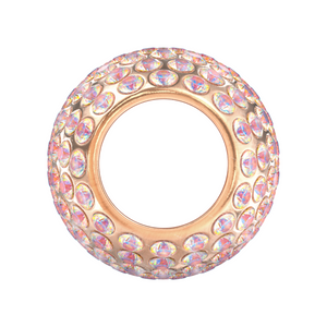 BJÖRN HALL Stethoscope Charm Ring | Rainbow Delight Crystal - Rose Gold