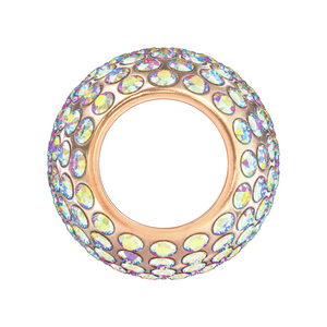 BJÖRN HALL Cardiology Stethoscope Charm Ring | Twilight Dream Crystal - Rose Gold