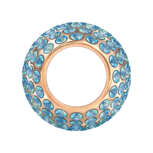 BJÖRN HALL Stethoscope Charm Ring | Under The Sea Crystal - Rose Gold