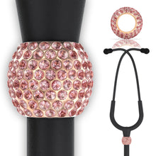 BJÖRN HALL Stethoscope Charm Ring | Violet Kiss Crystal - Rose Gold