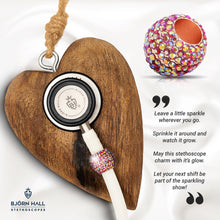 BJÖRN HALL Cardiology Stethoscope Charm Ring | Rubylicious Crystal - Rose Gold